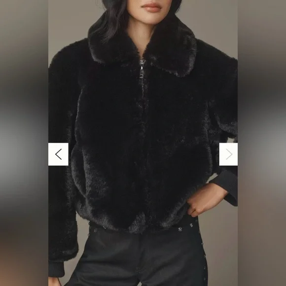 Maeve Plush Black Teddy Jacket - Picture 3 of 7